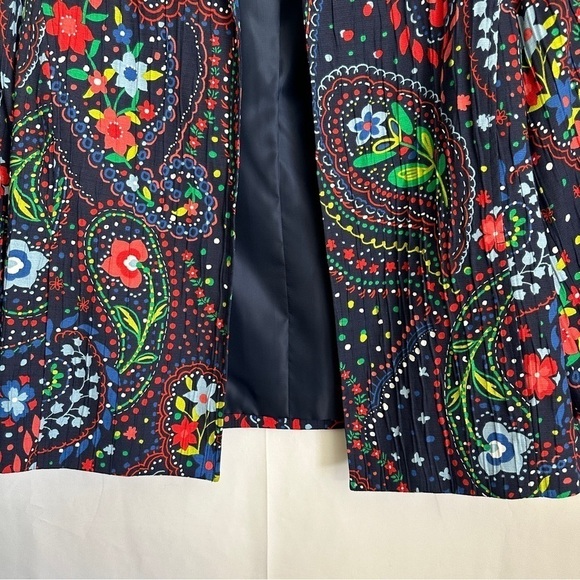 Alfred Dunner Women's Open Front Jacket in Colorful Paisley Floral Print sz 14P - Picture 13 of 13